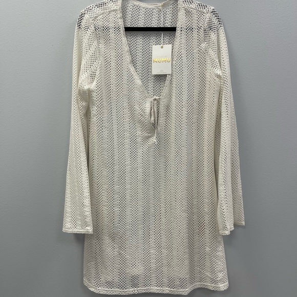 Show Me Your Mumu Vacay Mini Coverup in White XL - NWT